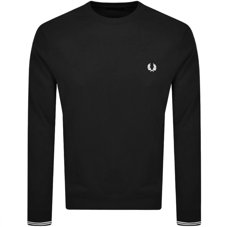 Alternative Image for ProductFred Perry Crew Neck Sweatshirt Black1